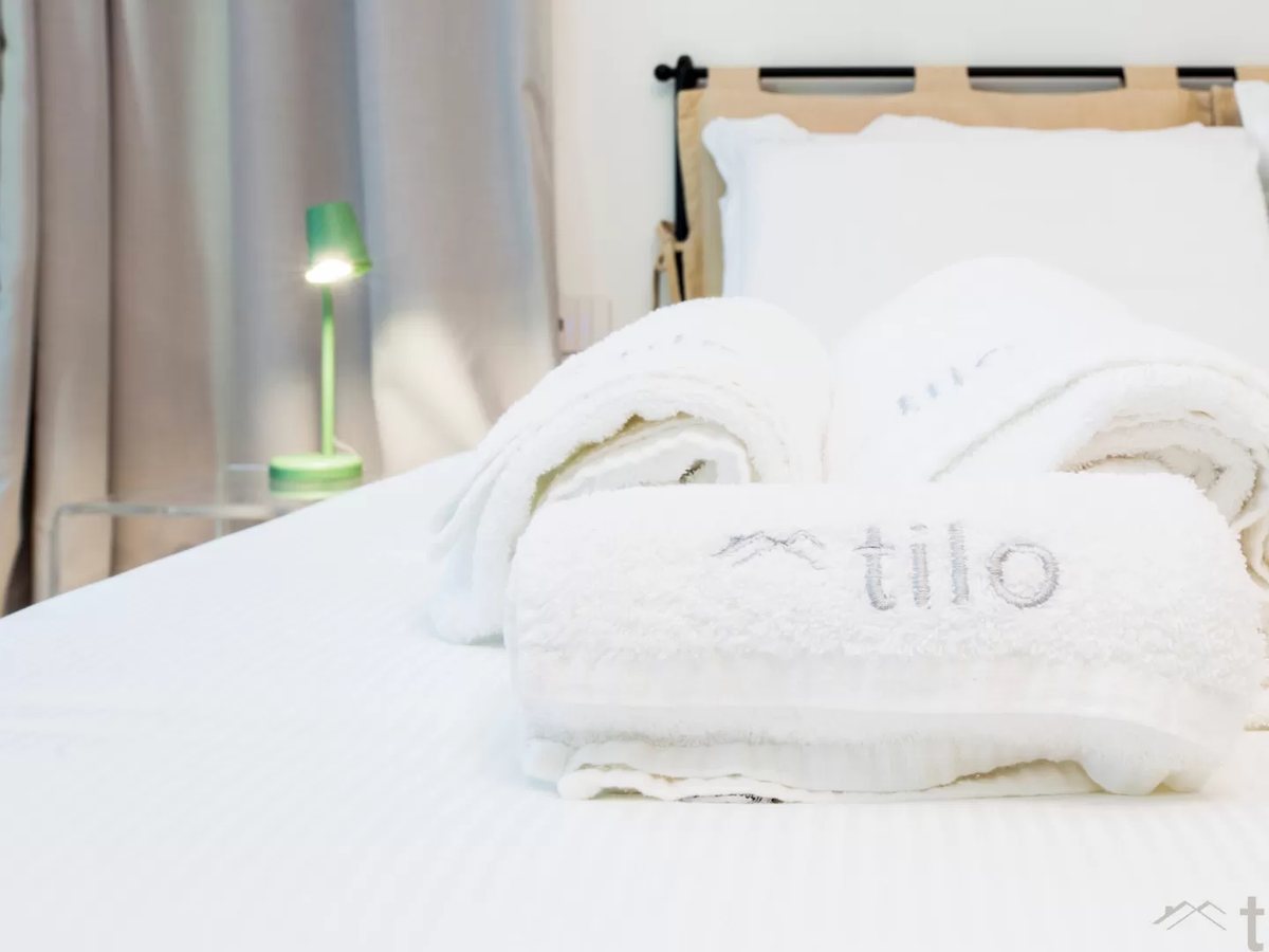 Tilo towels and hotel-grade linens, changed at every turnover